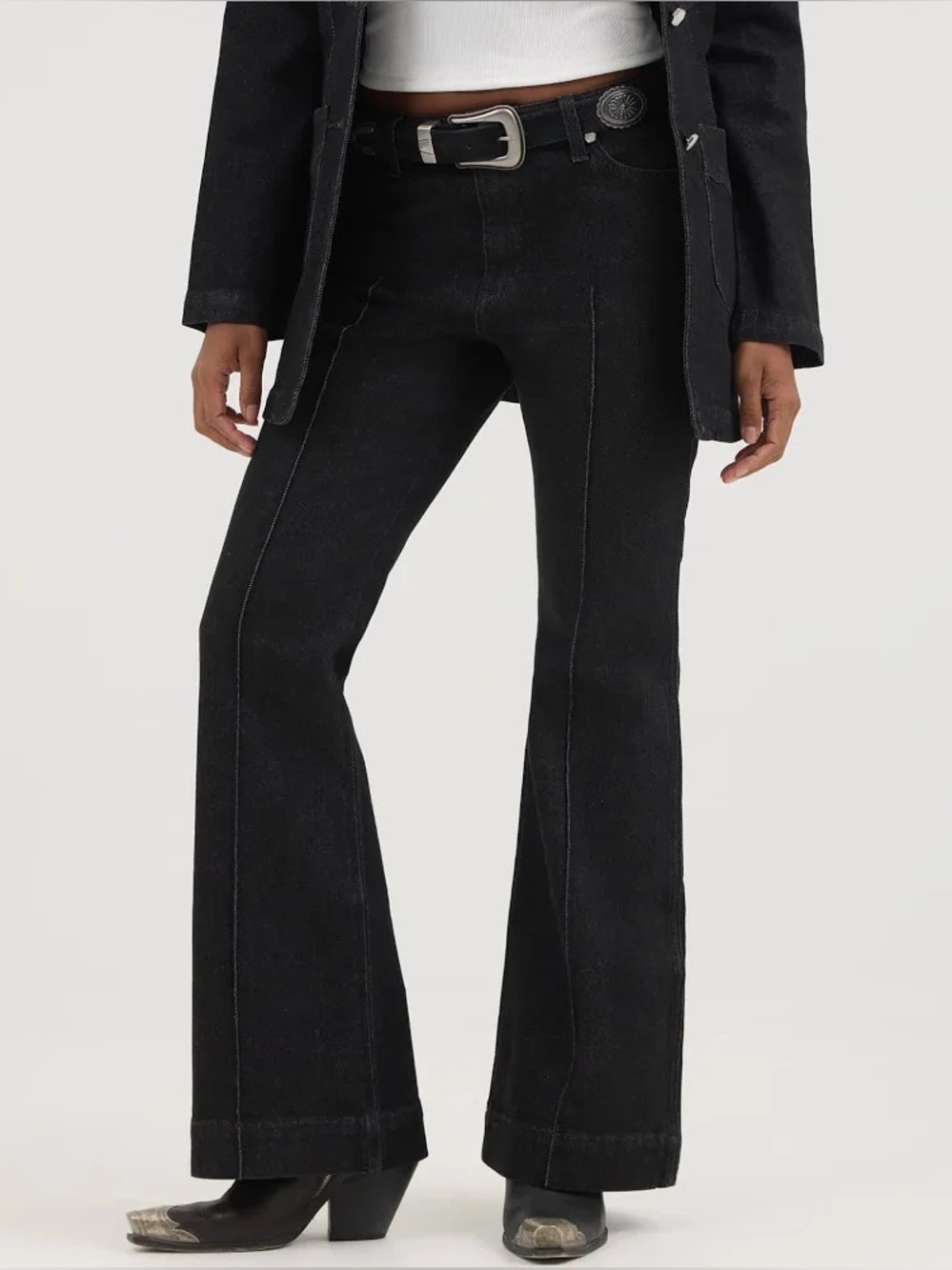 Wrangler + Yellow Rose Flare Jeans